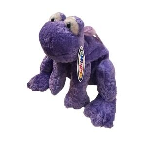 NWT 2002 Mary Meyer Flip Flops Purple Frog Blue Eyes Plush Stuffed Animal RARE‎